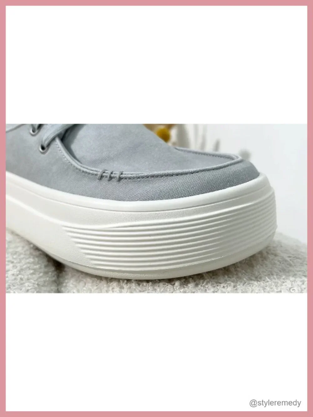 Canvas Platform Loafers Slip On Sneakers High Density Foam Insole Lightweight